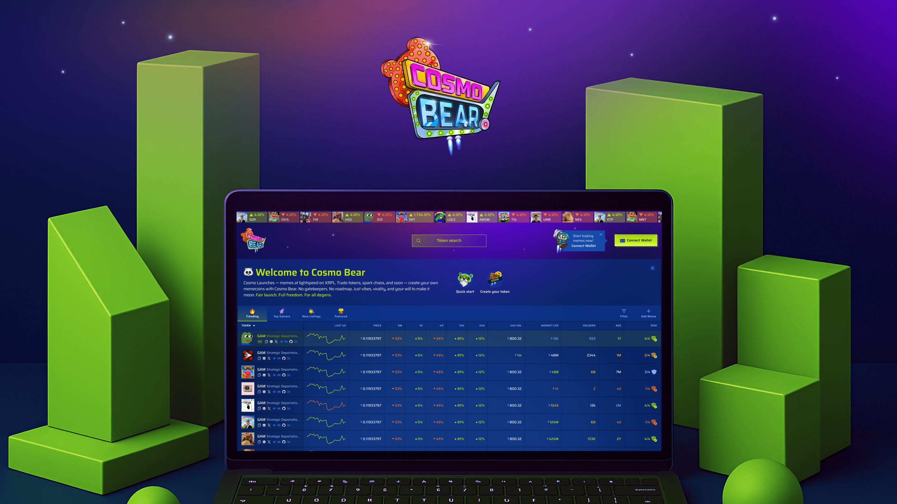 Cosmo Bear - Crypto trading NFT game, by Yaka Design